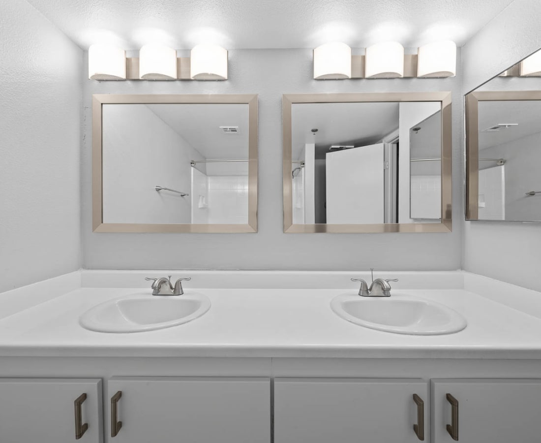 Bathroom with a double vanity at Sedona Ridge in Las Vegas, Nevada