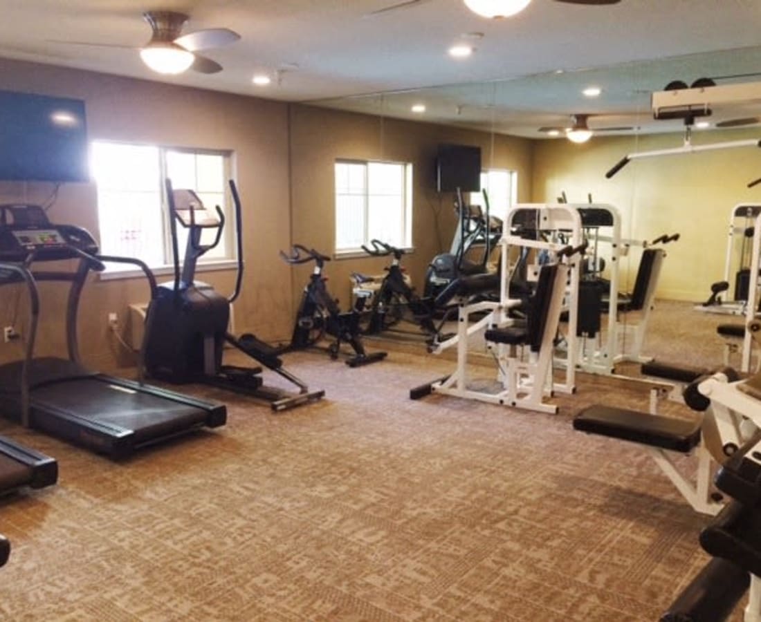 Fitness center at DaVinci Apartments in Davis, California