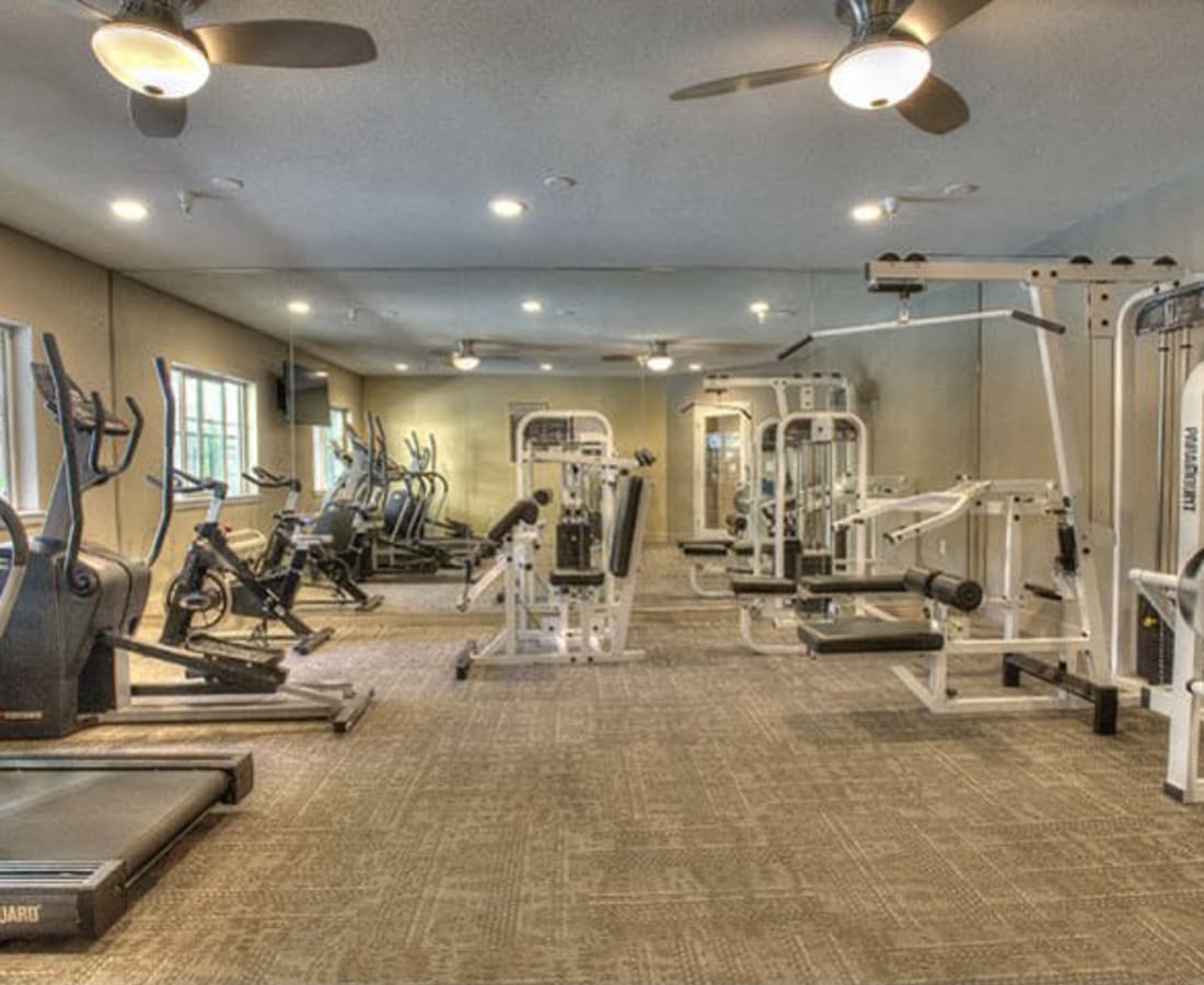 Gym equipment at DaVinci Apartments in Davis, California 