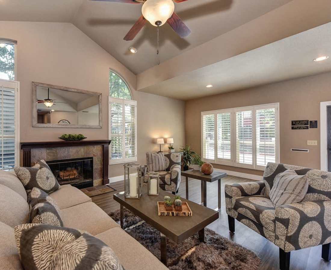 Resident lounge at Foxborough in Citrus Heights, California