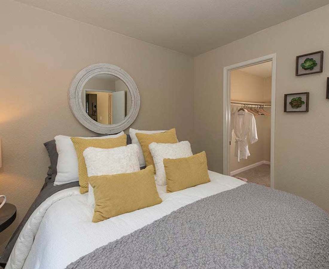 Bedroom with large closet at Foxborough in Citrus Heights, California