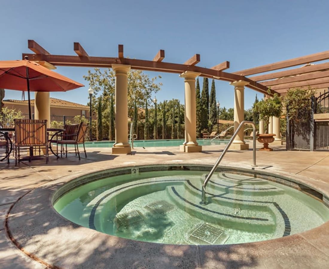 Outdoor spa at Castellino at Laguna West in Elk Grove, California