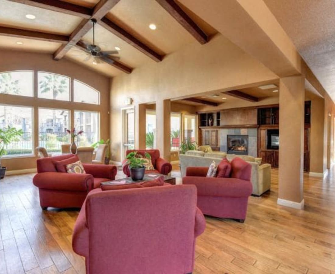 Clubhouse with sitting area at Eaton Village in Chico, California