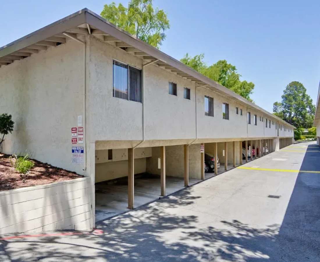 Housing community at Cherry Blossom Apartments in Sunnyvale, California