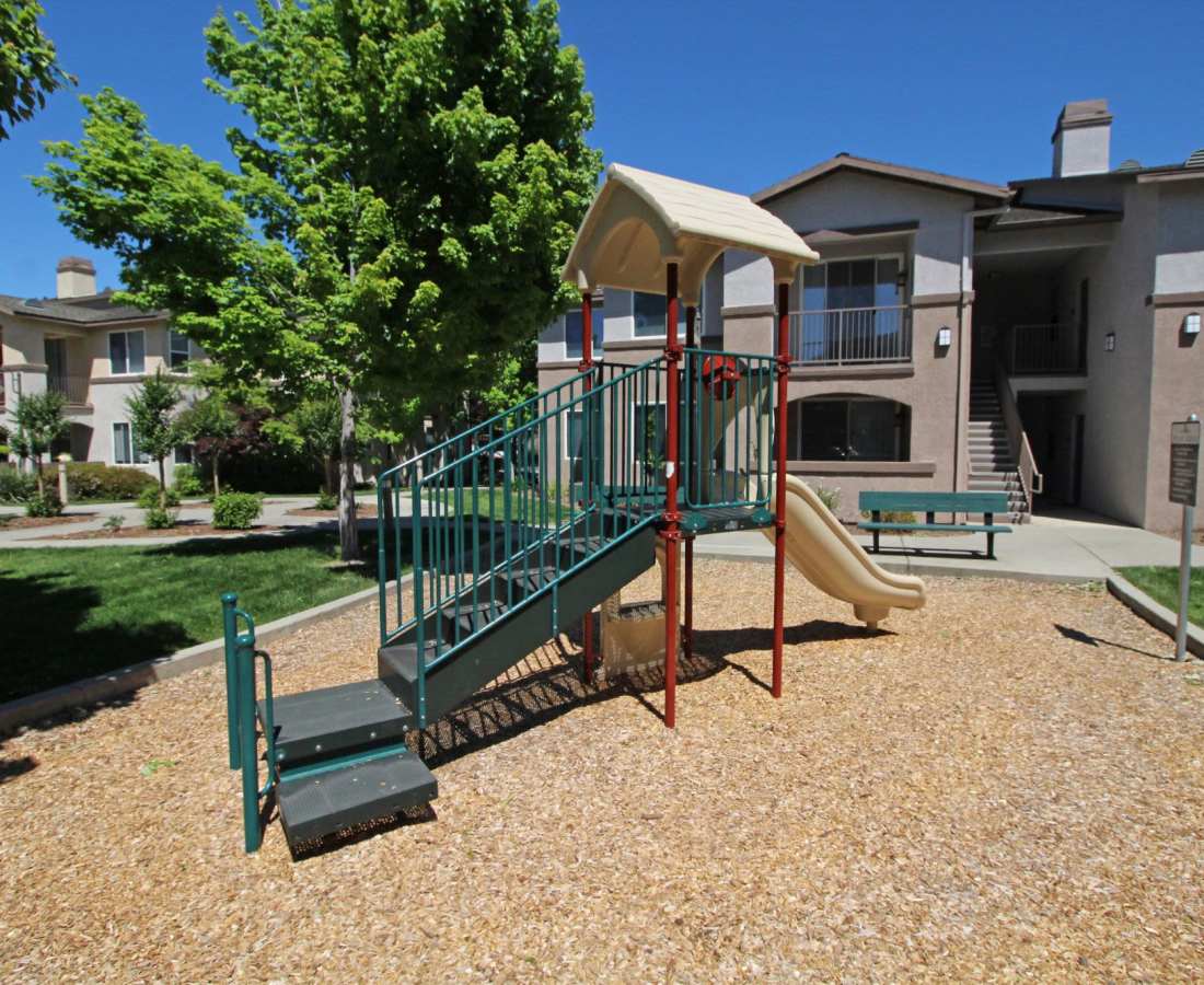 Outdoor playground at Eaton Village in Chico, California