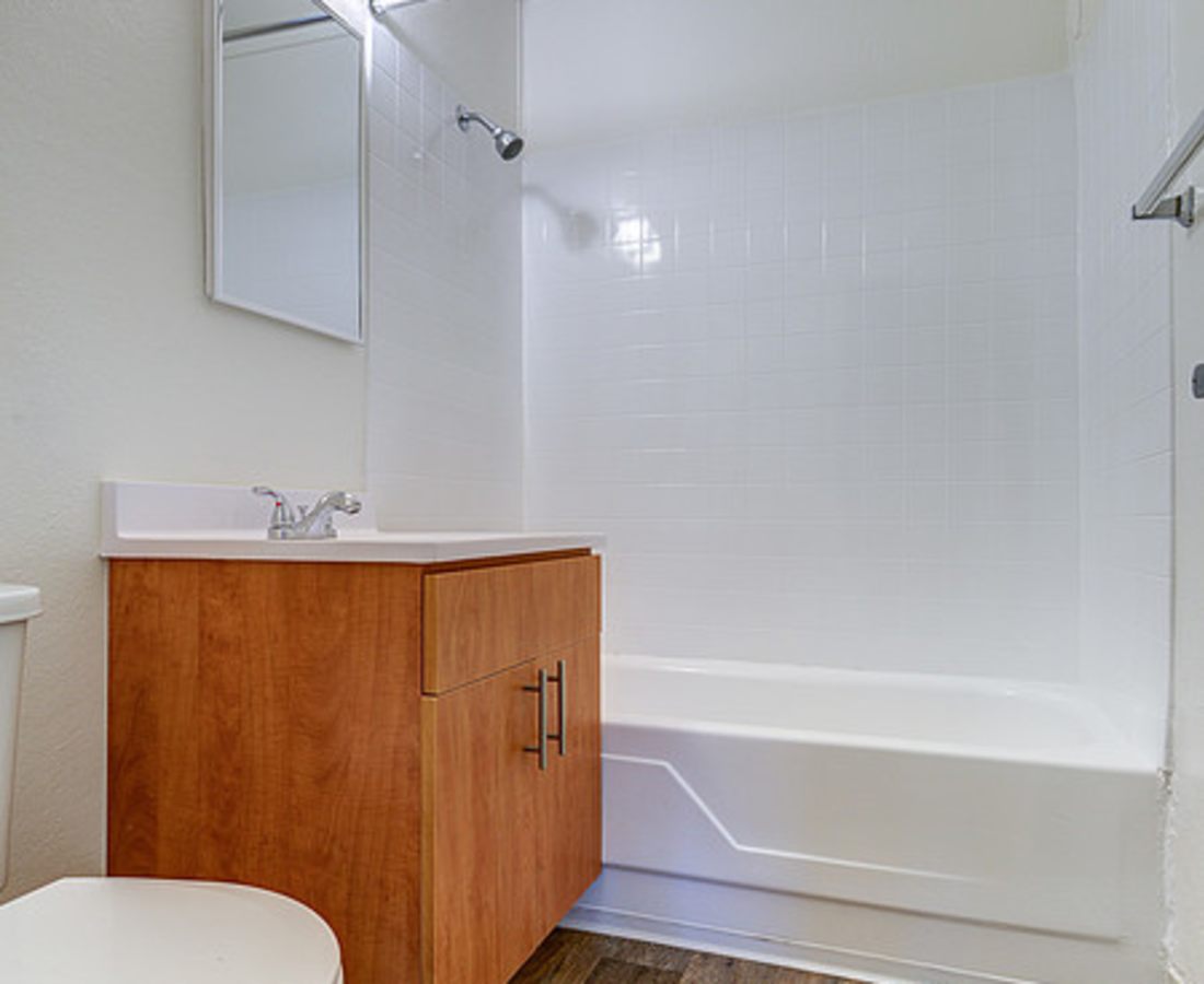 Bathroom at Delta View Apartments in Antioch, California