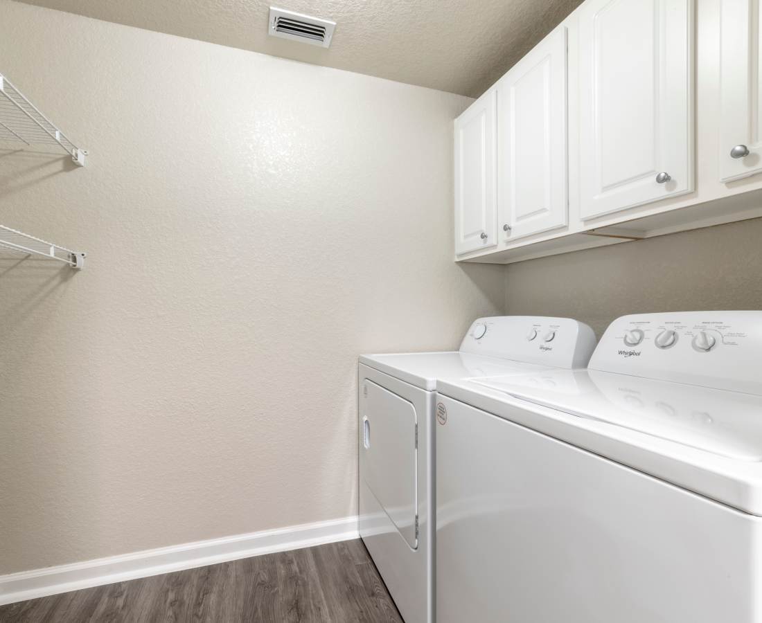 In-home laundry at Oak Brook Apartments in Rancho Cordova, California