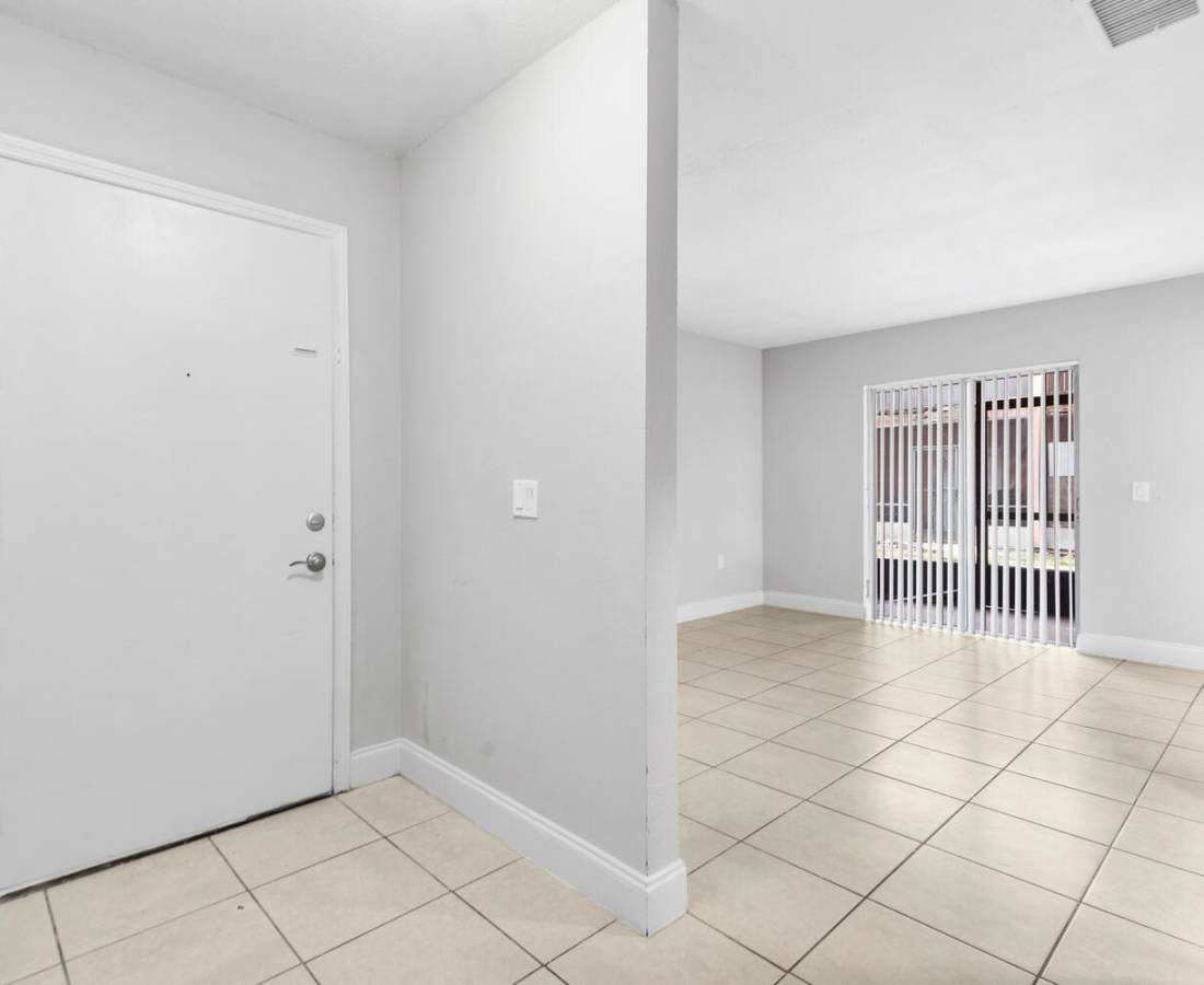 Entrance to an apartment at Palm Bay Club in Palm Bay, Florida