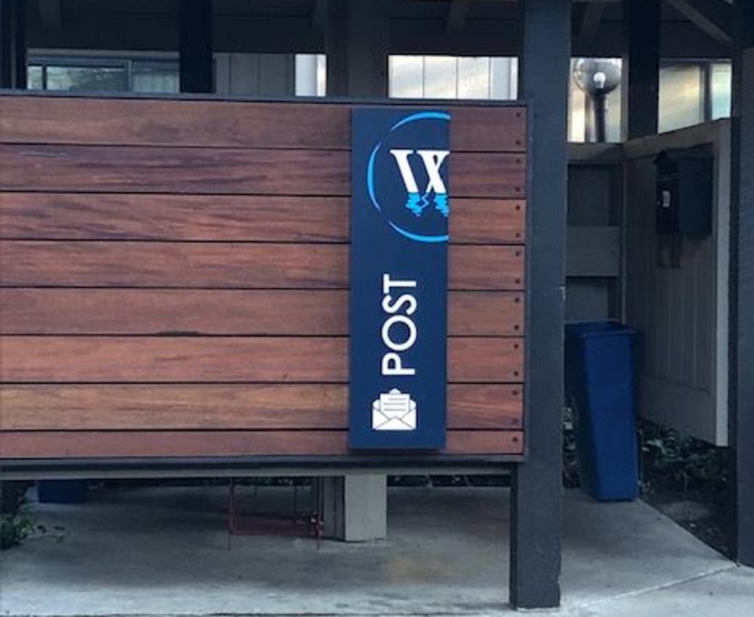 Covered mail boxes at Waters Edge in Sacramento, California