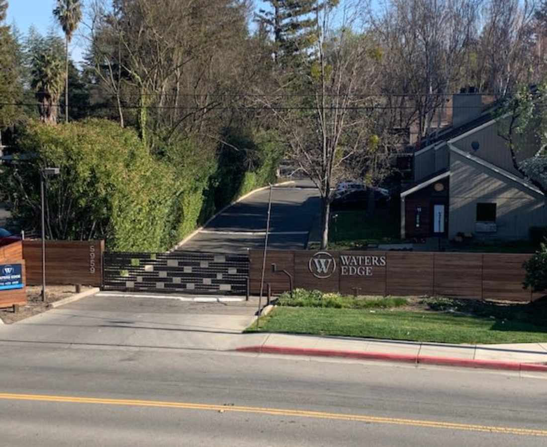Entrance to Waters Edge in Sacramento, California
