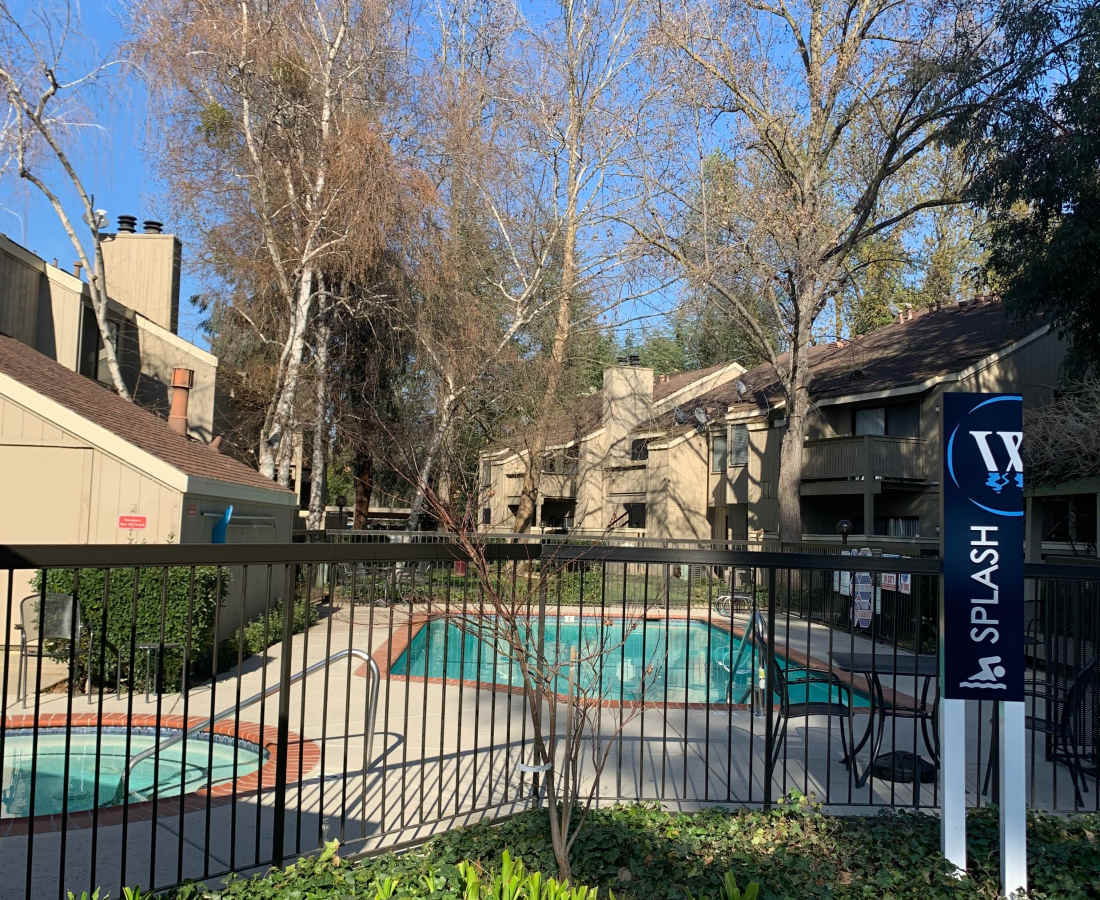 Swimming pool and hot tub at Waters Edge in Sacramento, California