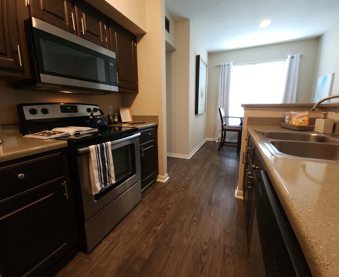 Kitchen at Evergreen at River Oaks in Lake Charles, Louisiana