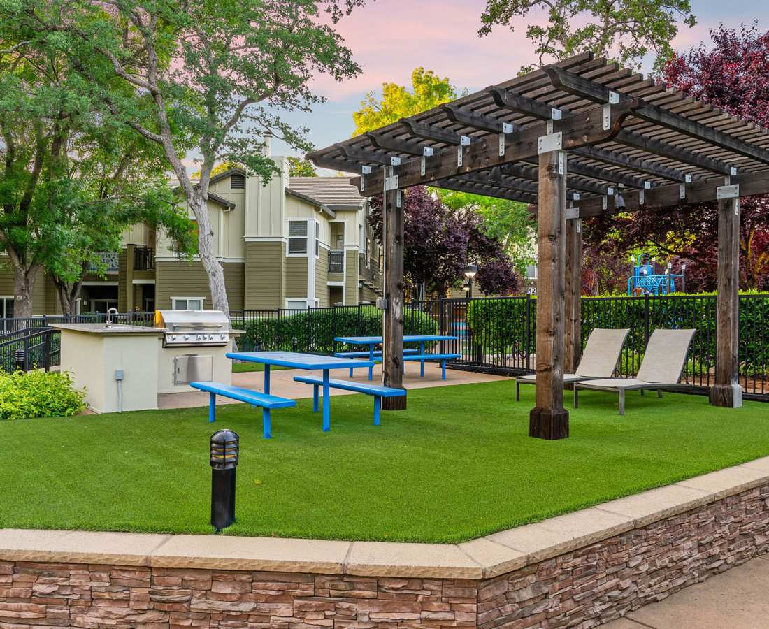 BBQ area at Waterford Place in Folsom, California