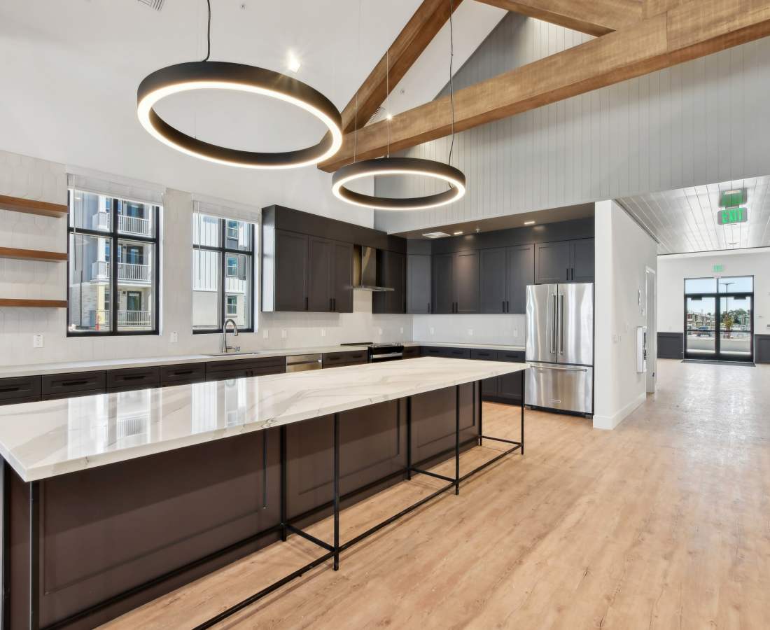 Club house kitchen at Prospera at Fiddyment in Roseville, California