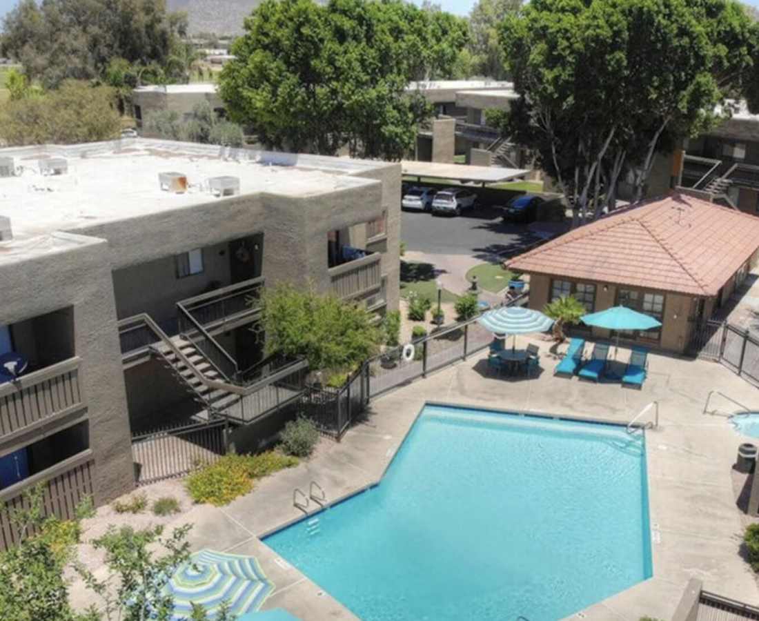 Swimming pool at Raystone Apartments in Phoenix, Arizona