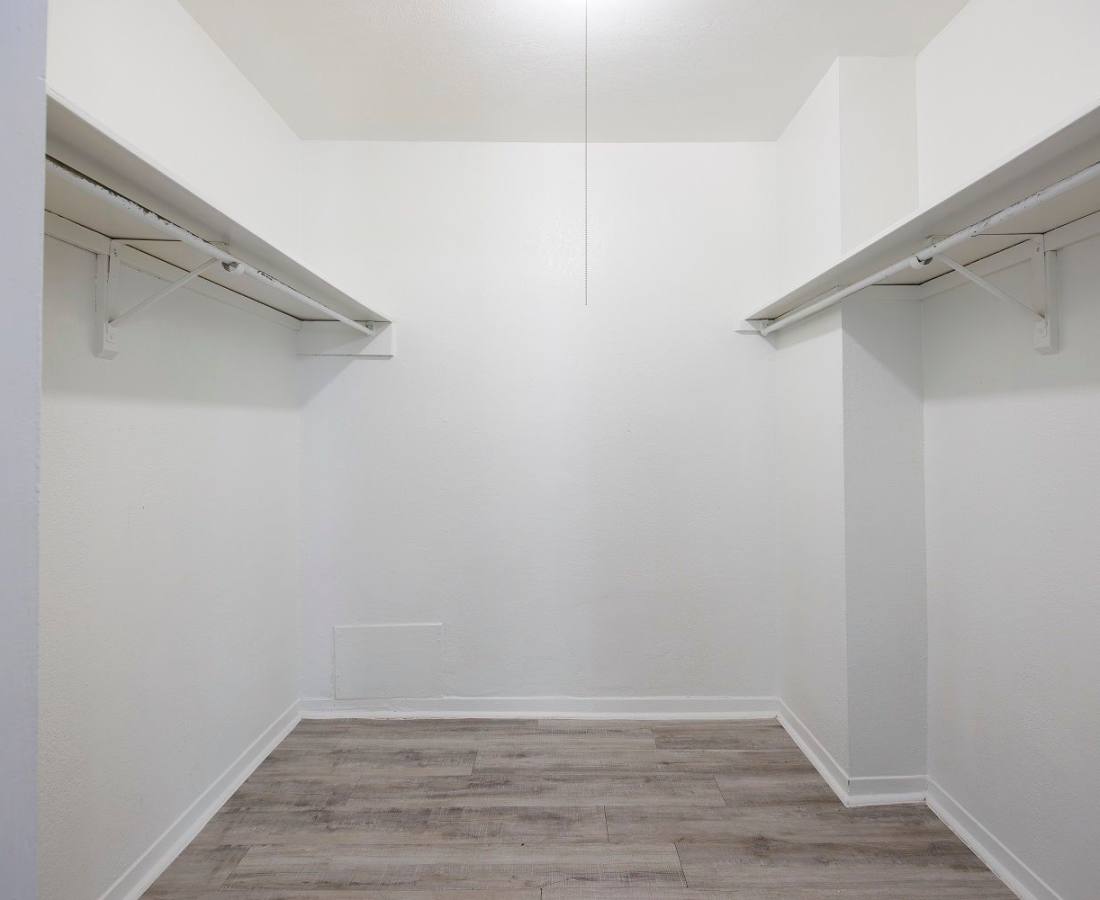Closet storage at Desert Peaks in El Paso, Texas