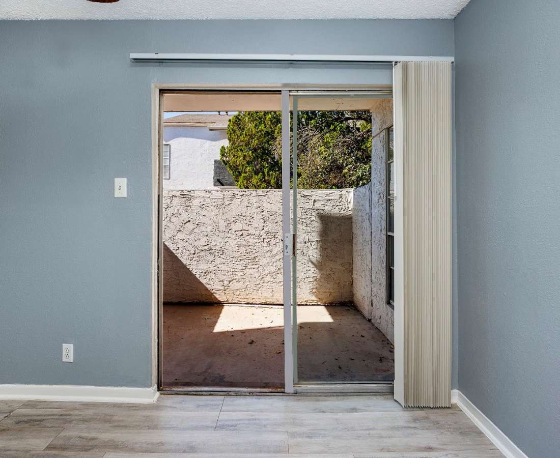 Backyard access at Desert Peaks in El Paso, Texas