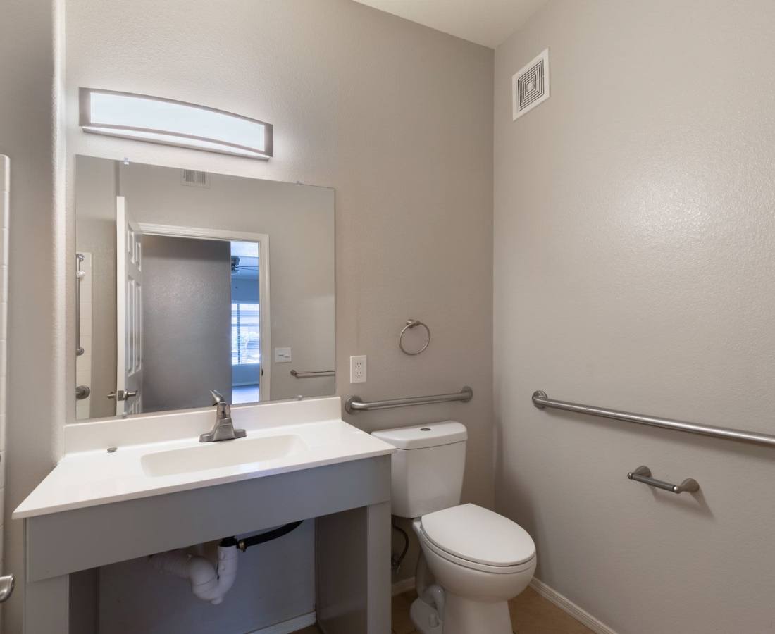 Bathroom with commode at Sol District in Phoenix, Arizona