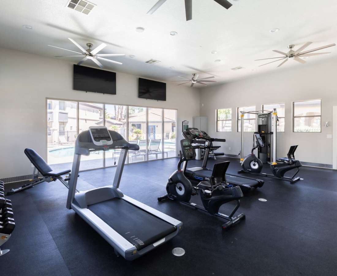 Fitness center with gym equipment's at Sol District in Phoenix, Arizona