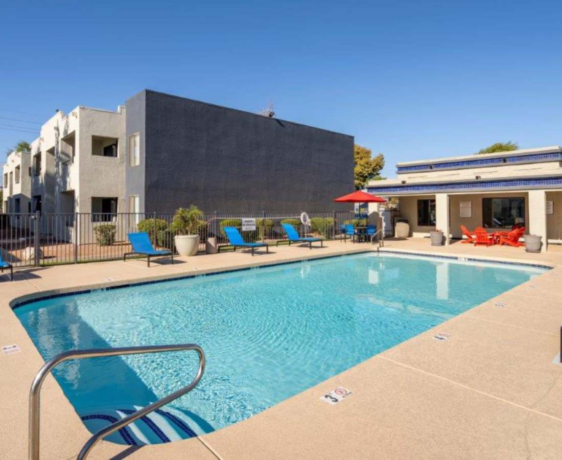 Large swimming pool at Sunpointe in Phoenix, Arizona, 