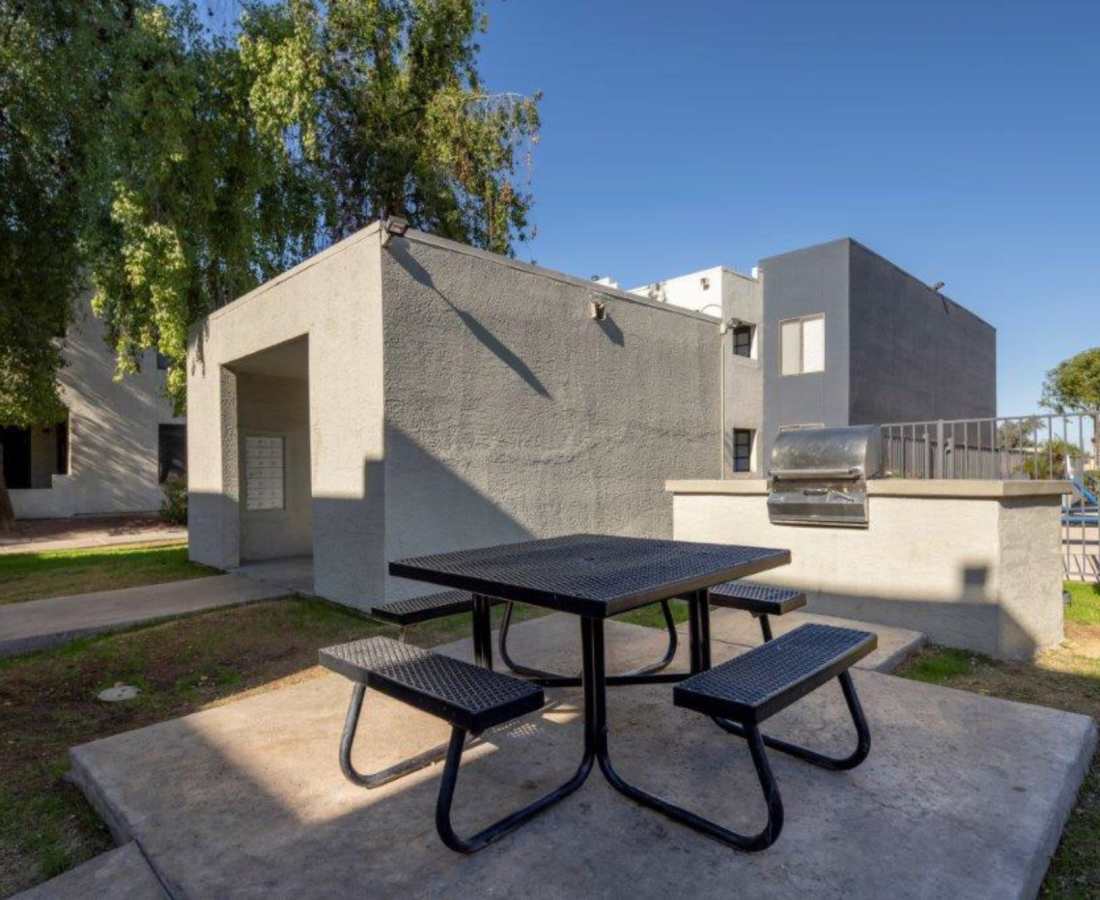 Outdoor barbeques at Sunpointe in Phoenix, Arizona, 