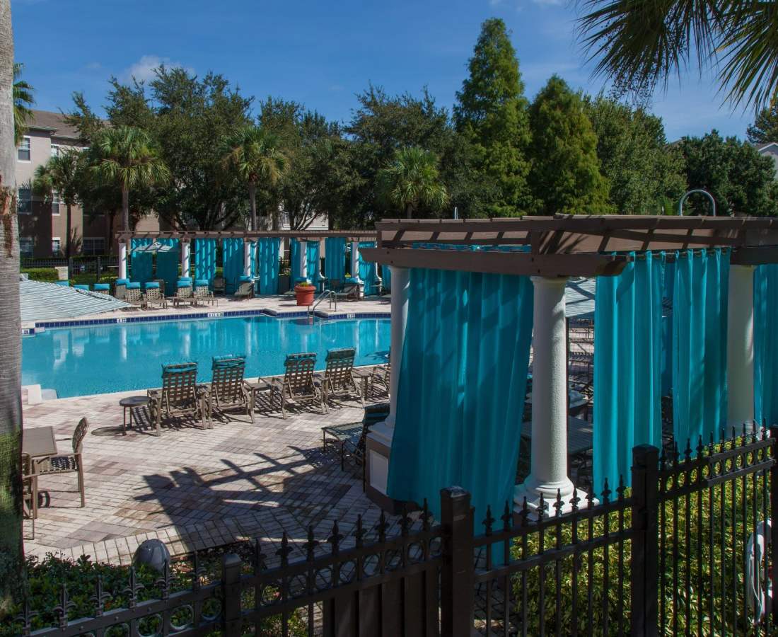 Cabana near pool side at The Legends At ChampionsGate in ChampionsGate, Florida