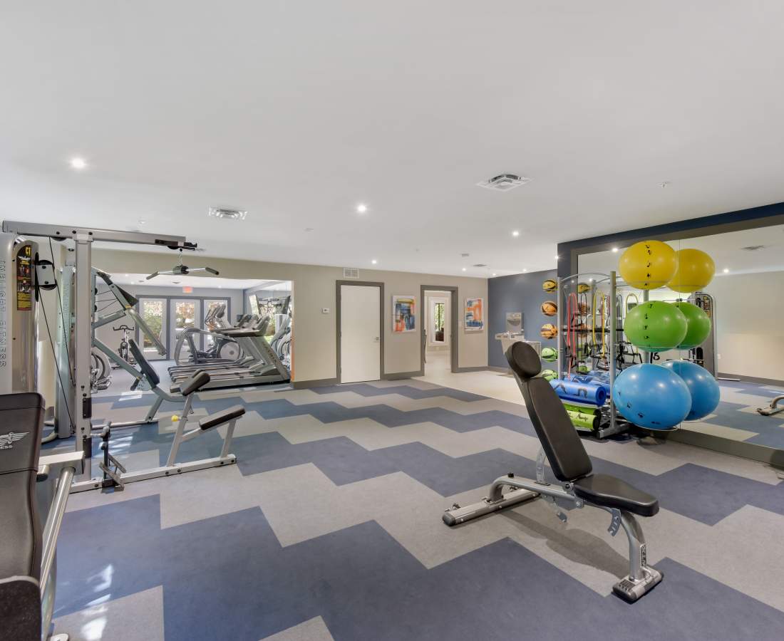 Fitness center at Bethesda Hill in Bethesda, Maryland