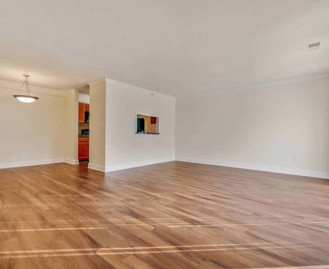 Wooden flooring in spacious room at Bethesda Hill in Bethesda, Maryland