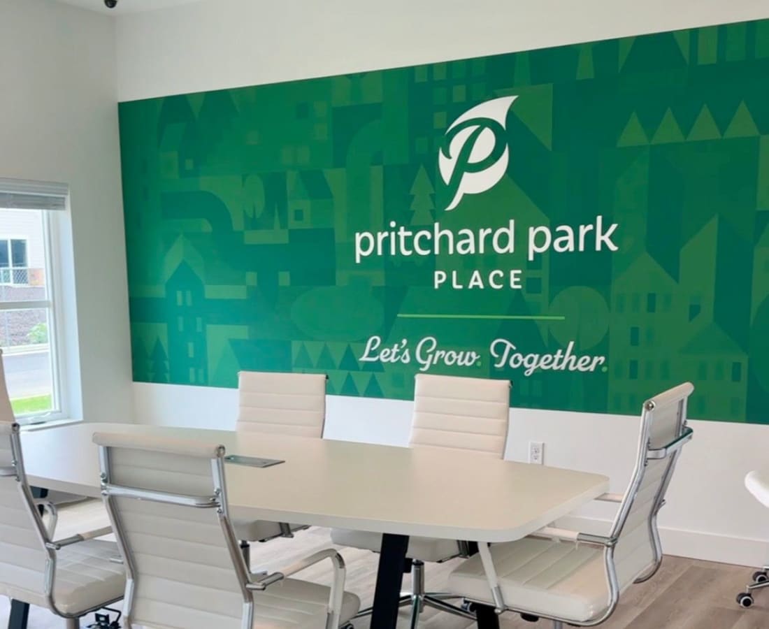 Meeting room in clubhouse at Pritchard Park Place in Racine, Wisconsin