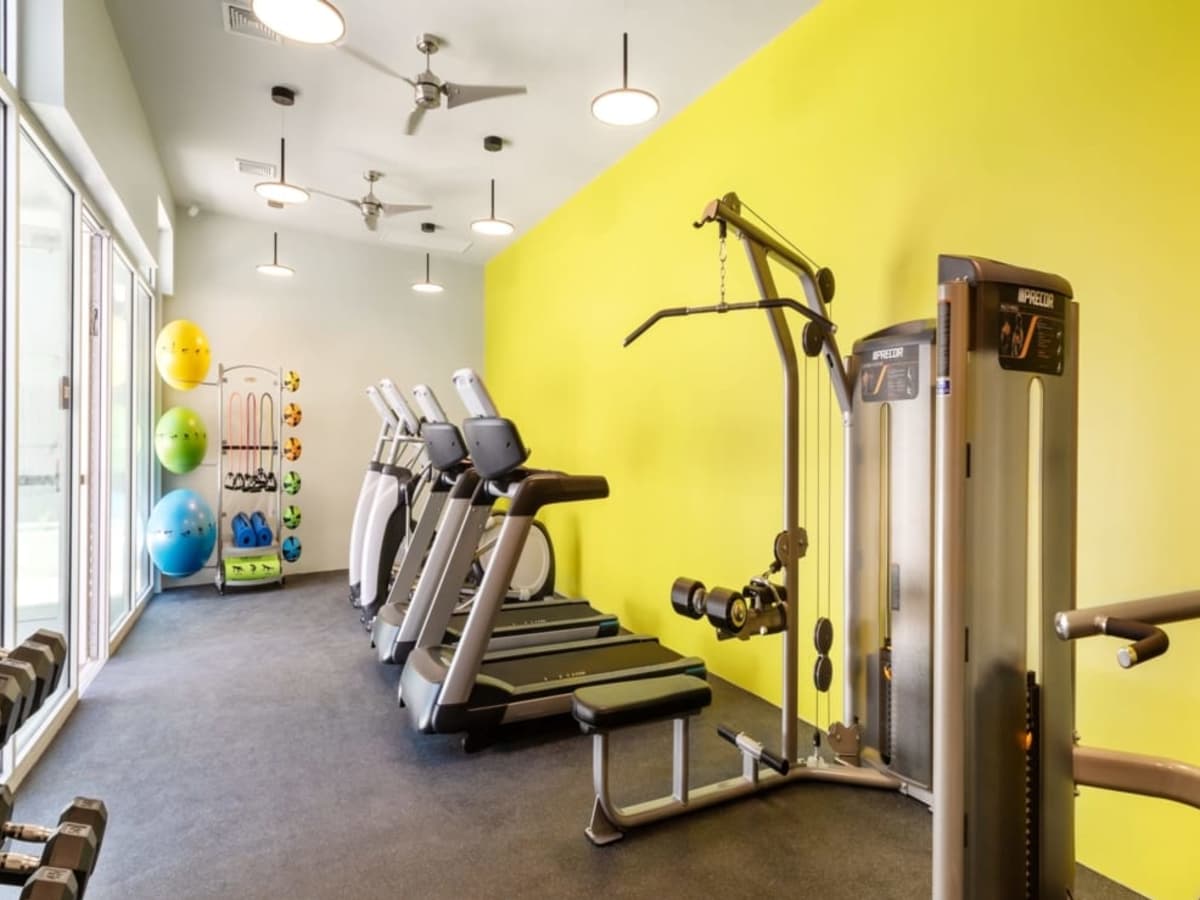 Fitness center at 2424 Tulane Apartments in New Orleans, Louisiana