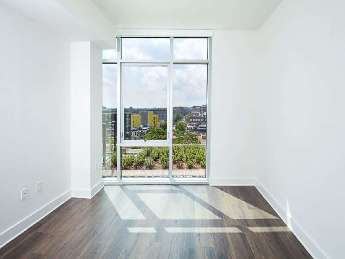 Unfurnished apartment with wood-style flooring at J Linea in Washington, District of Columbia