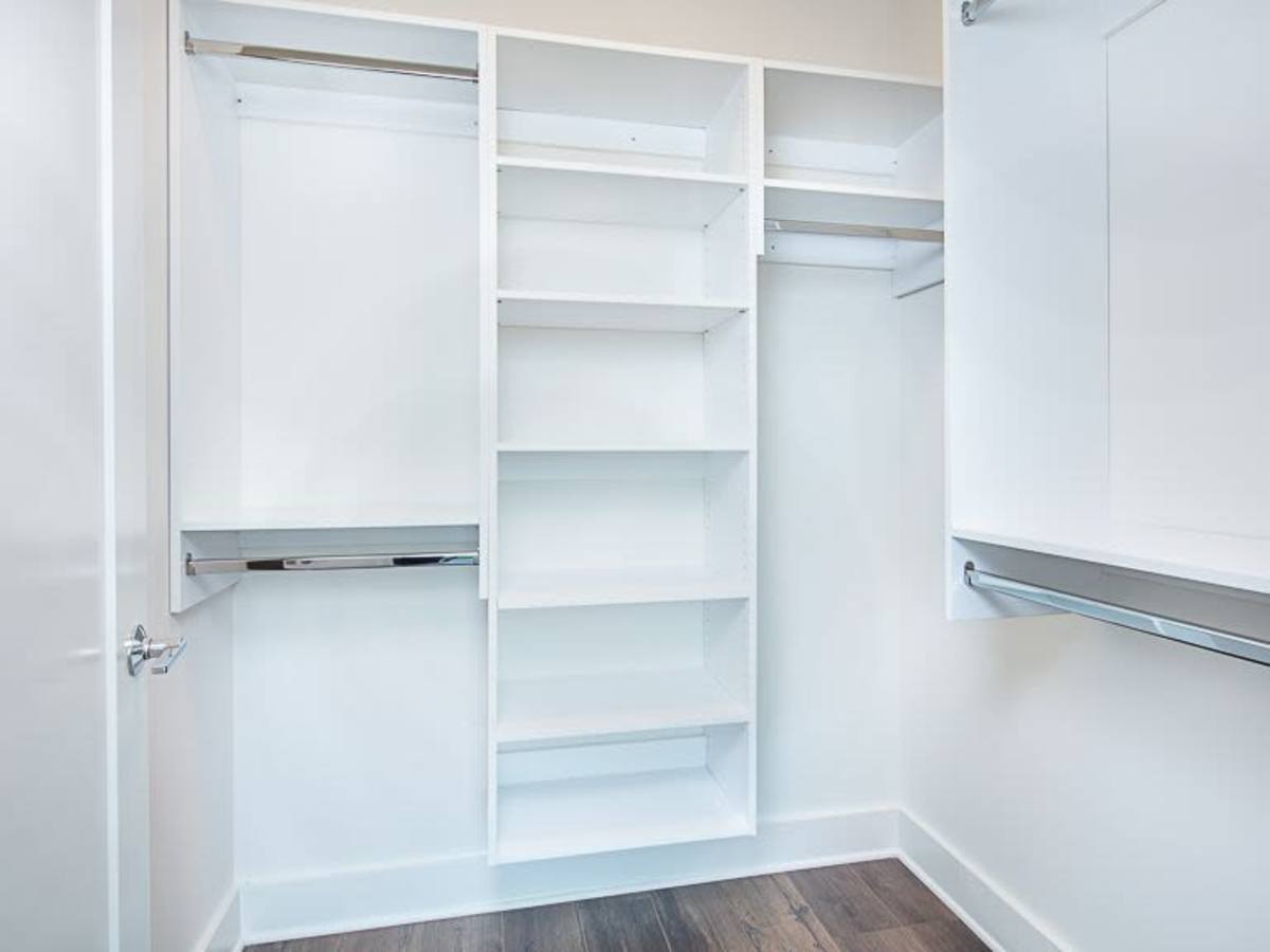 Built-int storage in a closet at J Linea in Washington, District of Columbial