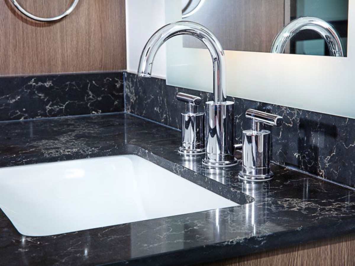 Dark countertops at J Linea in Washington, District of Columbia