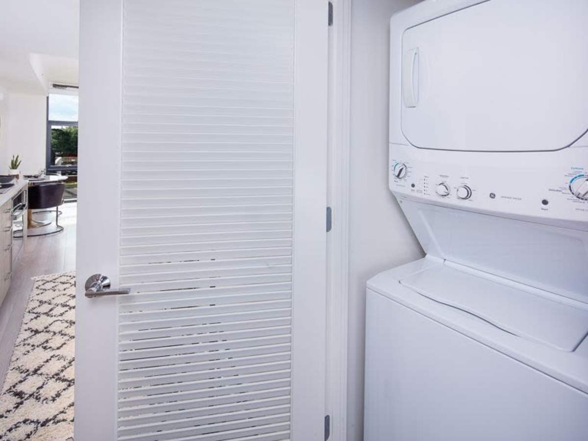 Stacked washer and dryer at J Linea in Washington, District of Columbia