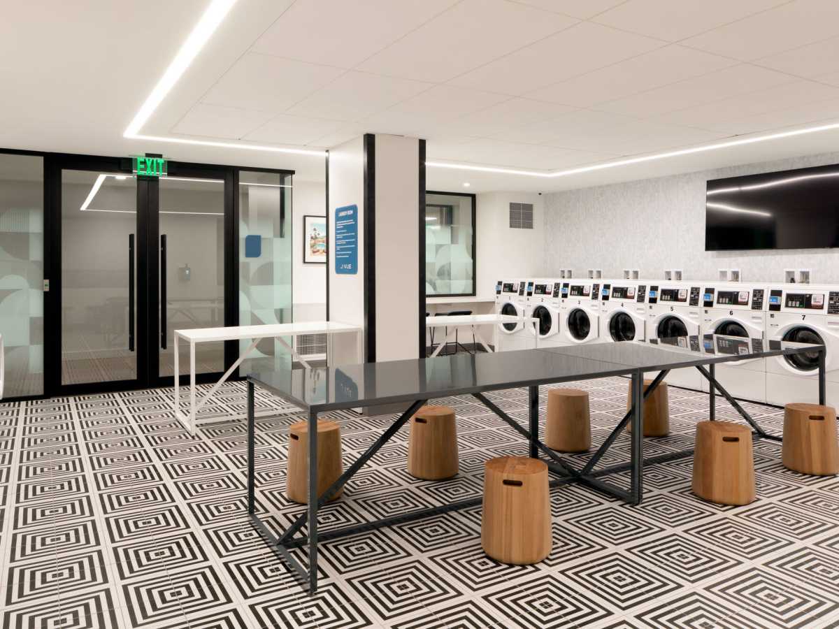 Laundry area at J Vue at The LMA in Boston, Massachusetts