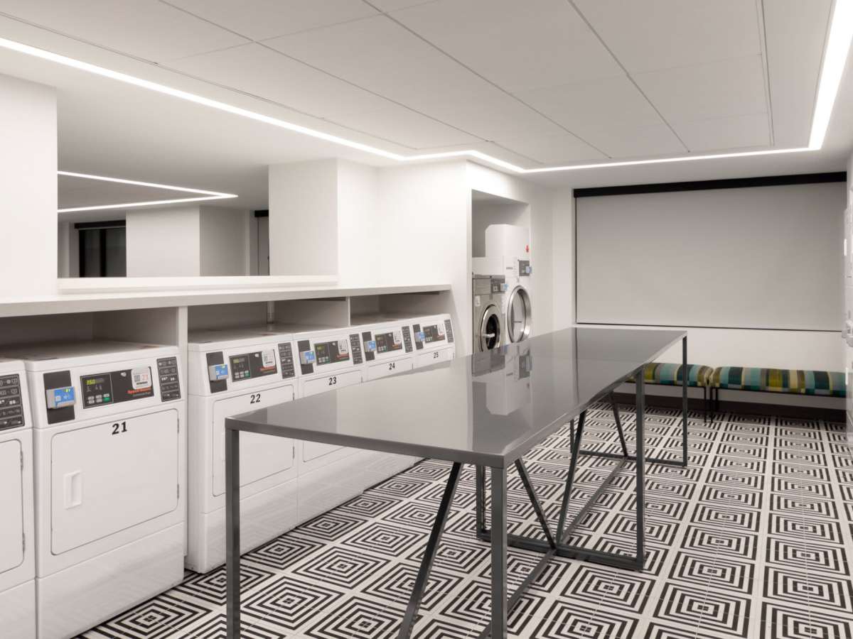 Laundry room at J Vue at The LMA in Boston, Massachusetts