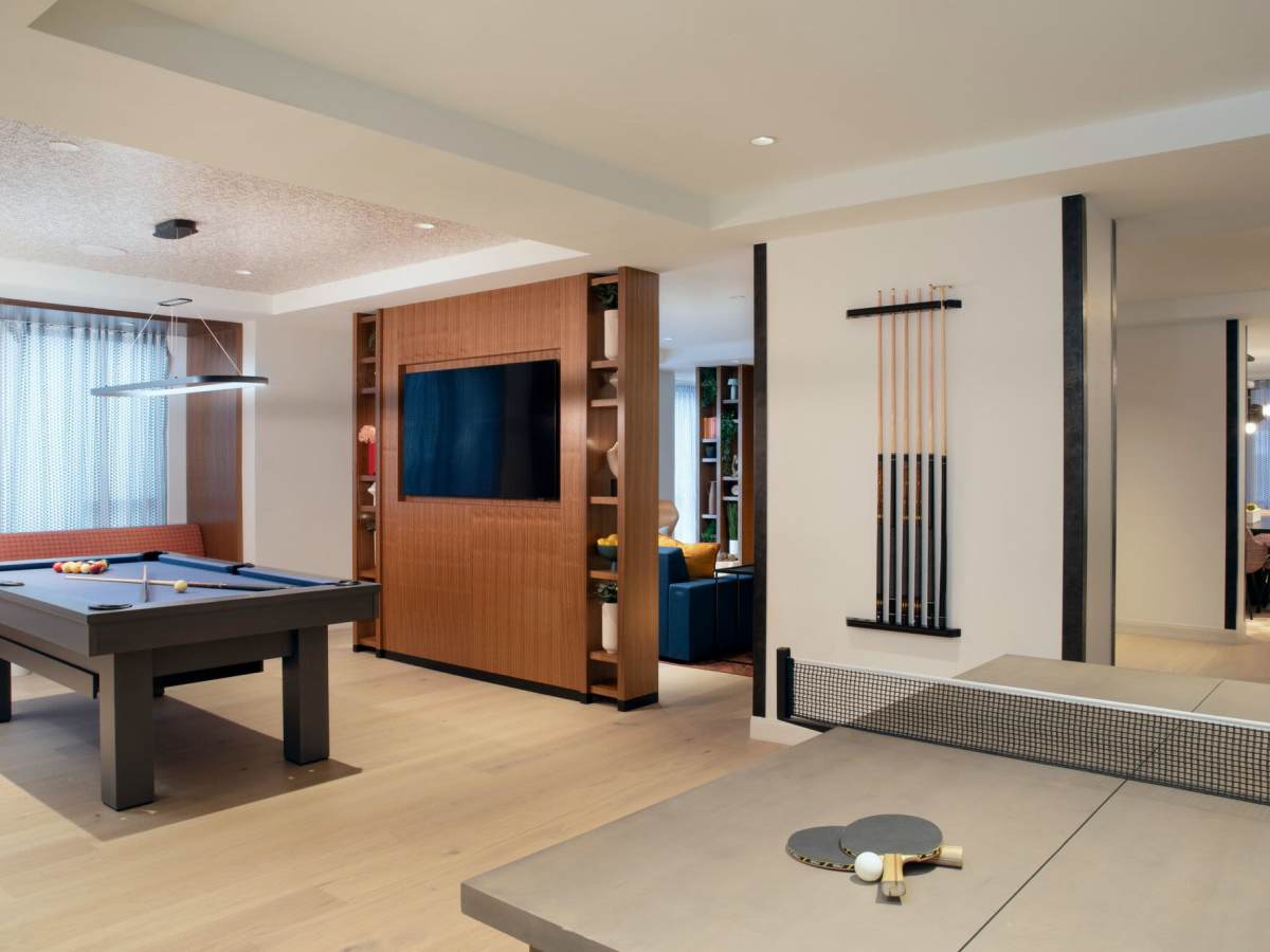 Pool table at J Vue at The LMA in Boston, Massachusetts