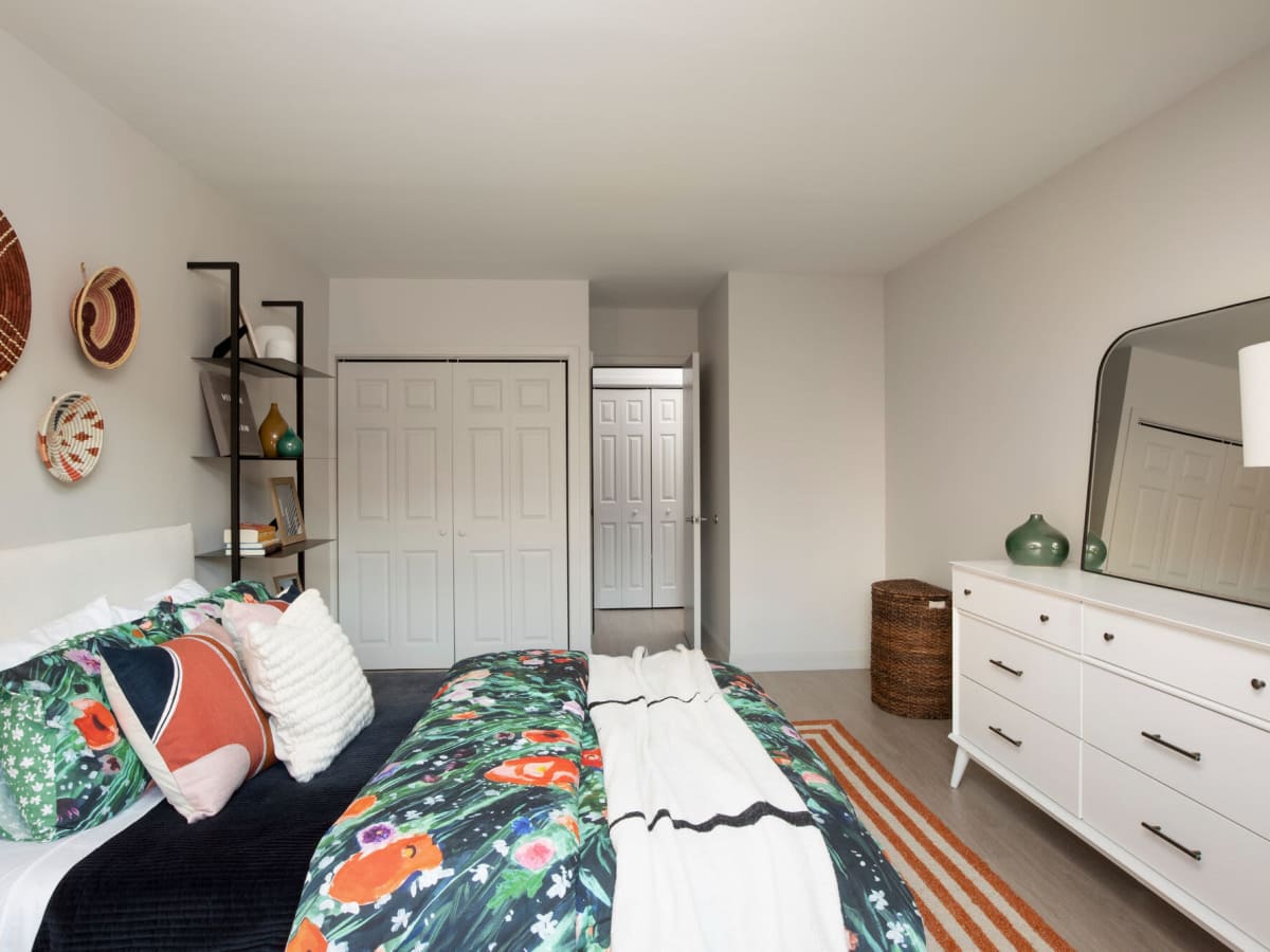 Bedroom in a home at J Vue at The LMA in Boston, Massachusetts