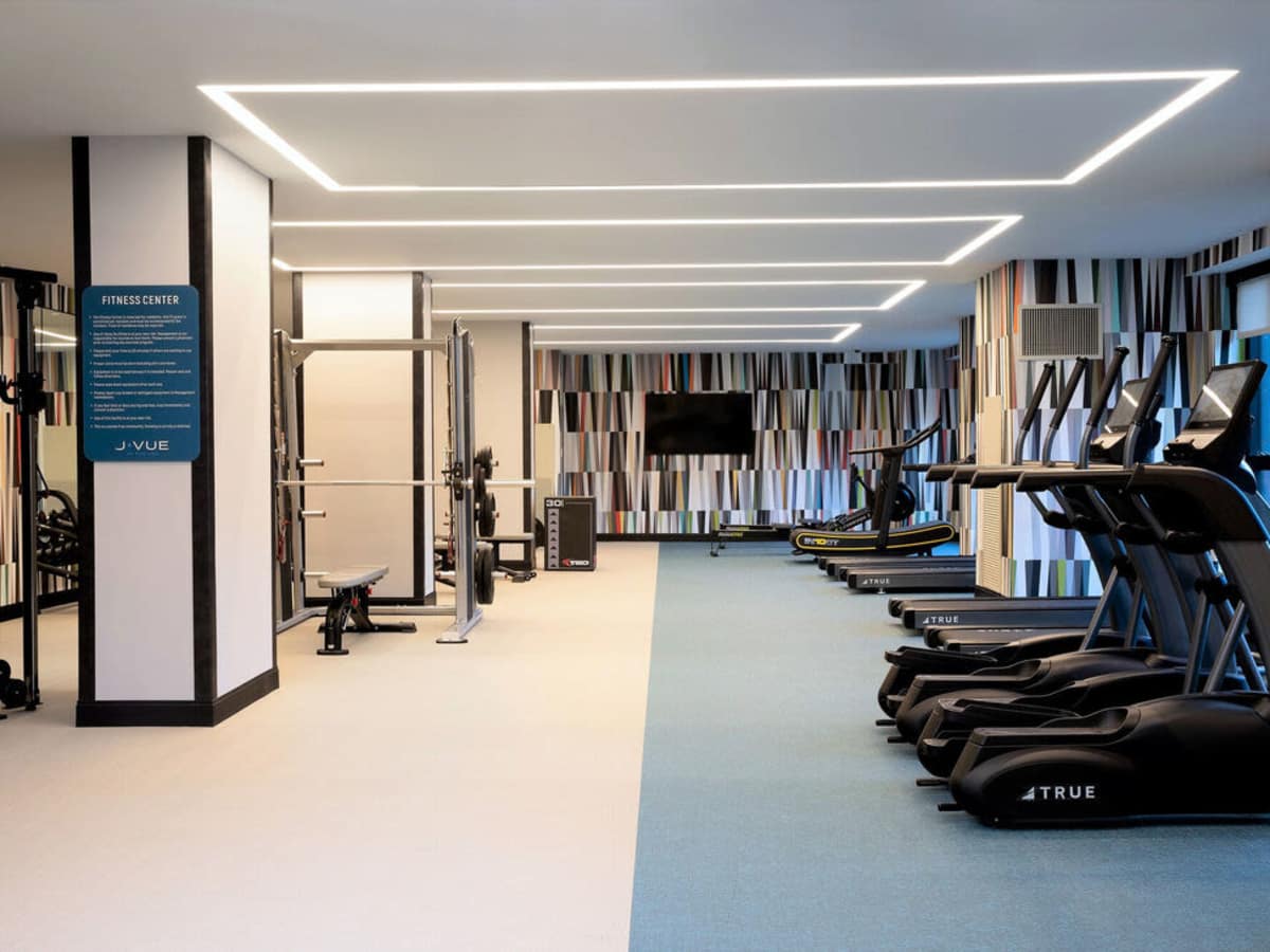 Treadmills at J Vue at The LMA in Boston, Massachusetts