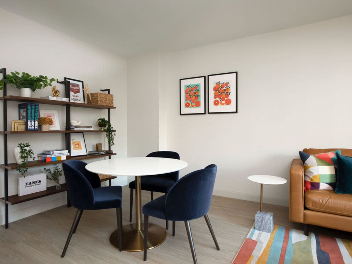 Dining area in a home at J Vue at The LMA in Boston, Massachusetts