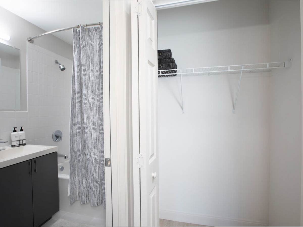 Closet in a home at J Vue at The LMA in Boston, Massachusetts