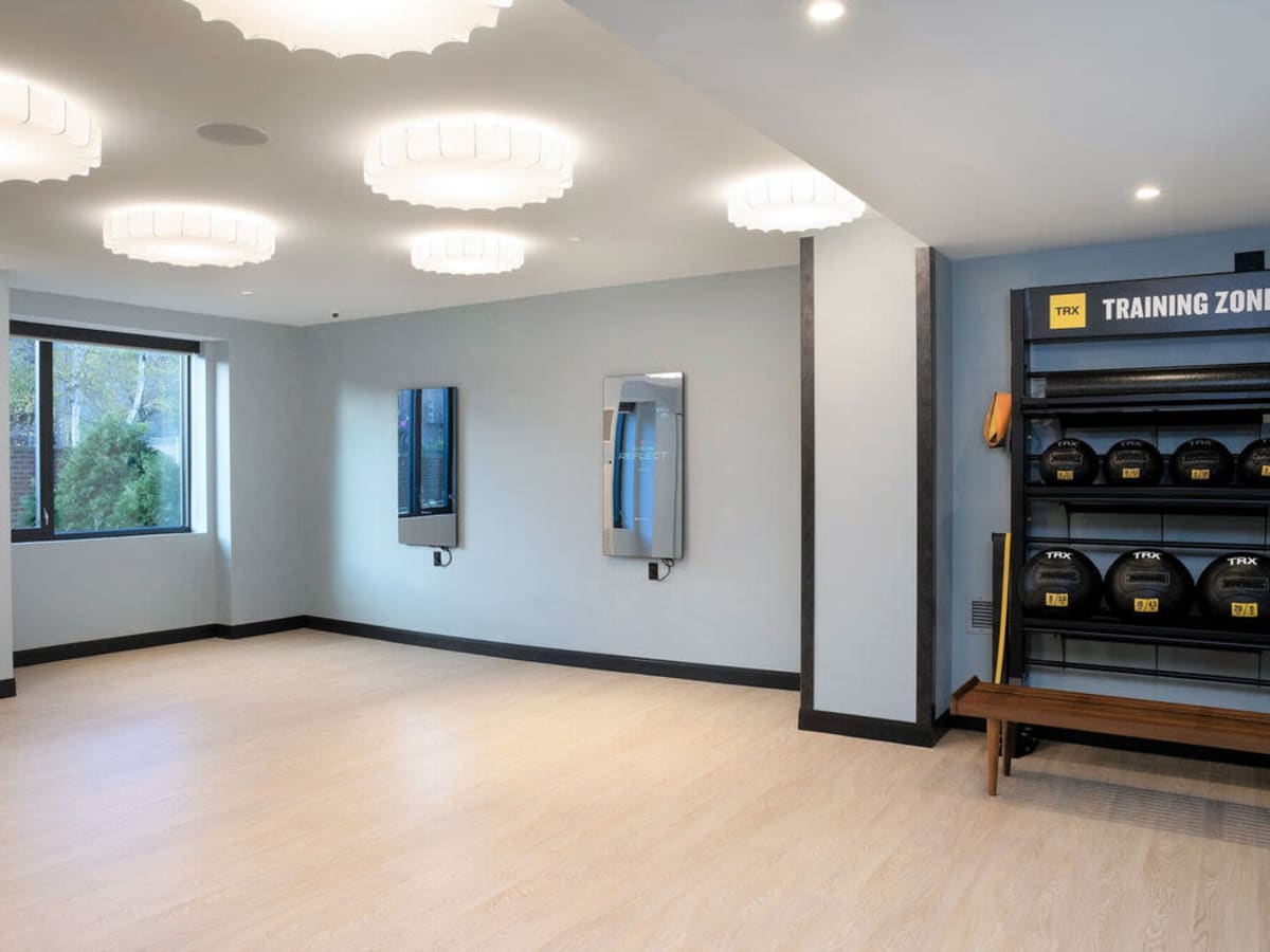 Fitness center with functional training equipment at J Vue at The LMA in Boston, Massachusetts