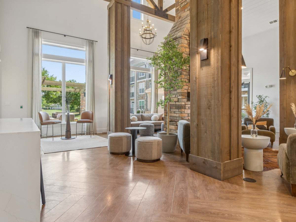 Renovated clubroom at Red Knot at Edinburgh in Chesapeake, Virginia.
