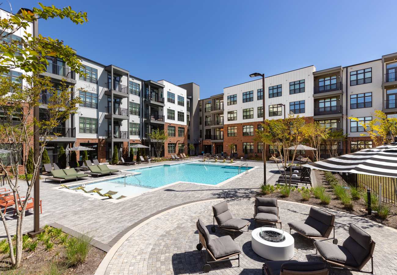 Luxury rooftop community area at Lumen Doraville in Doraville, Georgia