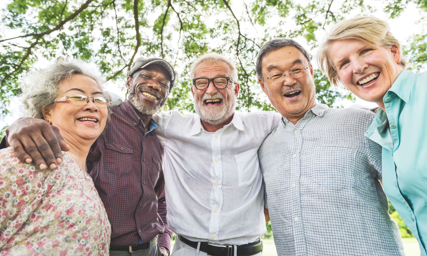 Joyful residents gathered together at Sandpiper Village in Mt. Pleasant, South Carolina
