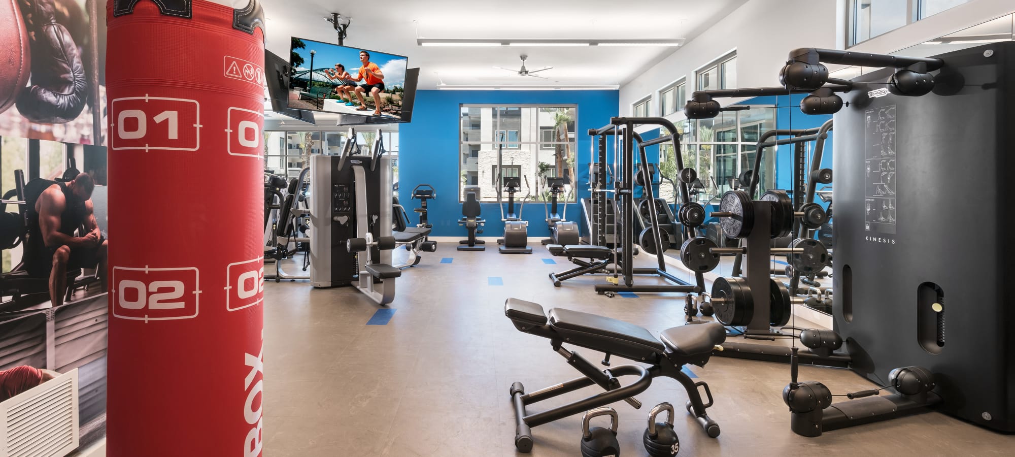 Community workout facility at Aviva in Mesa, Arizona