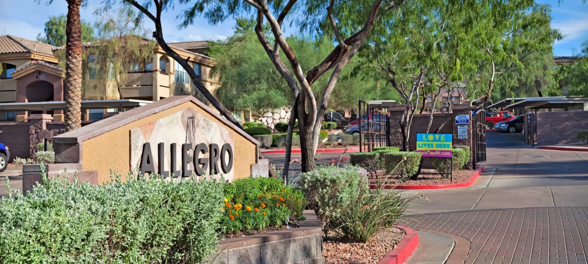 Allegro at La Entrada entry signage in Henderson, Nevada
