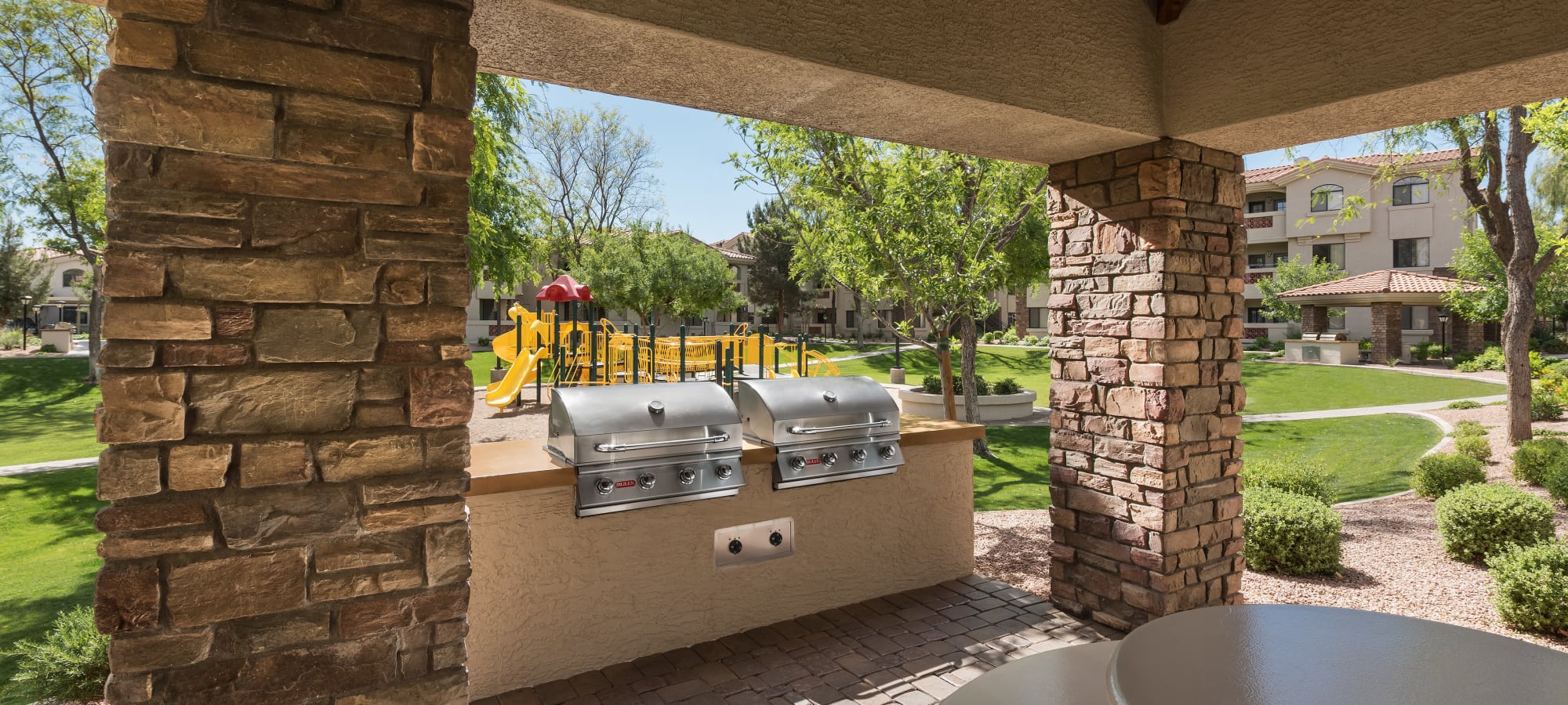 Large BBQ grill at San Hacienda in Chandler, Arizona
