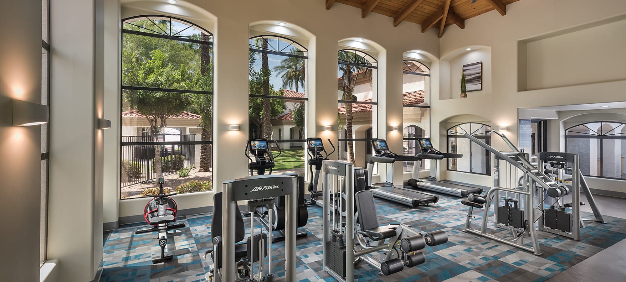 Luxury 24 hour fitness center at San Palmas in Chandler, Arizona