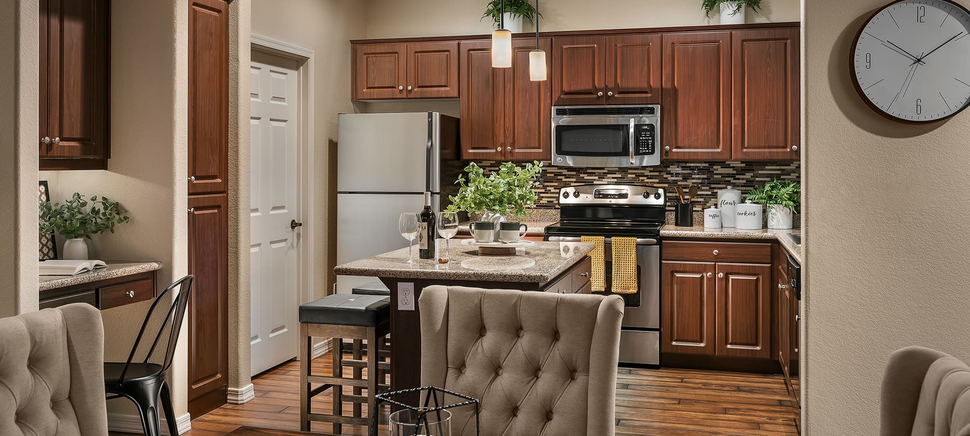 Luxury kitchen in model home at San Norterra in Phoenix, Arizona